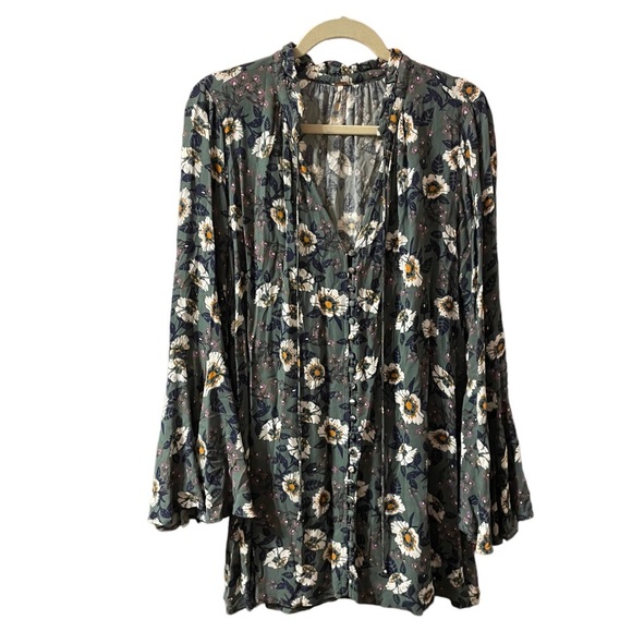FREE PEOPLE MAGIC MYSTERY LONG SLEEVE TUNIC DRESS - Picture 3 of 9